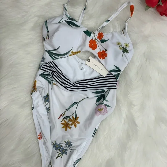 Anthropologie floral cut out one piece swimsuit - Picture 7 of 15